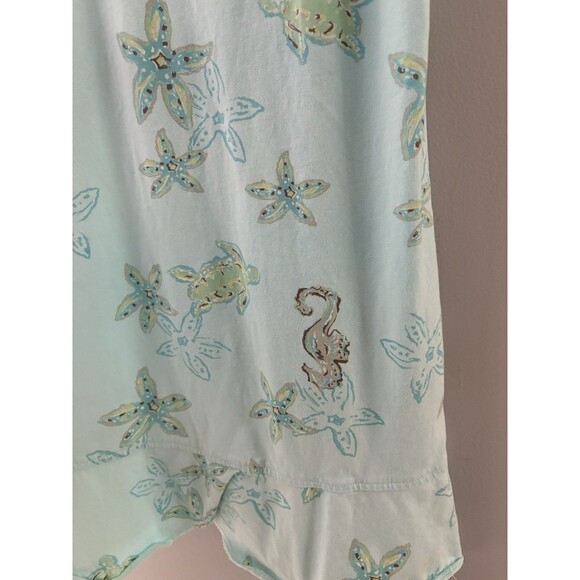 Fresh Produce Dress Size Small Blue Turtle Starfish Seahorse Beach Coverup *** - Picture 2 of 14